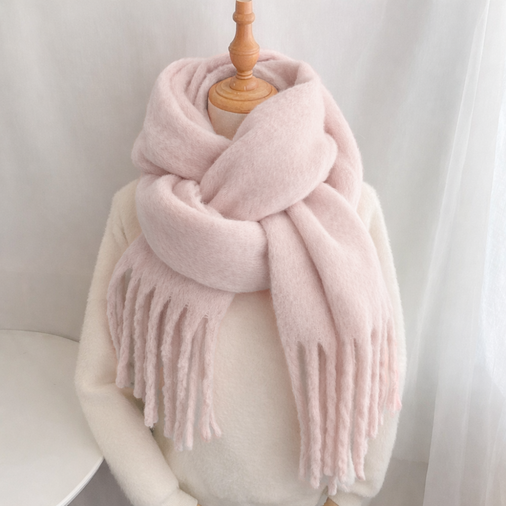 BUFANDA LISA - ROSA PALIDO