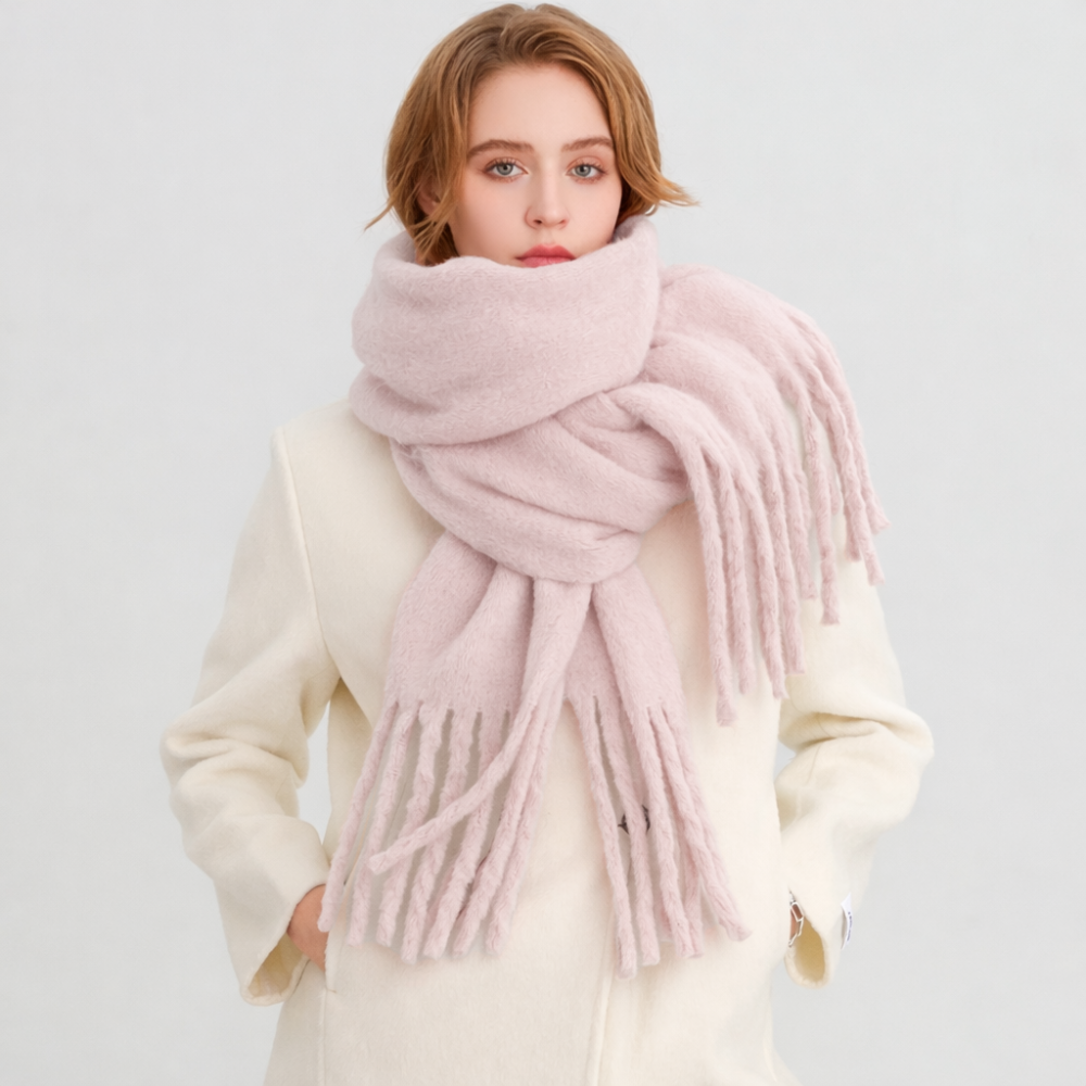 BUFANDA LISA - ROSA PALIDO